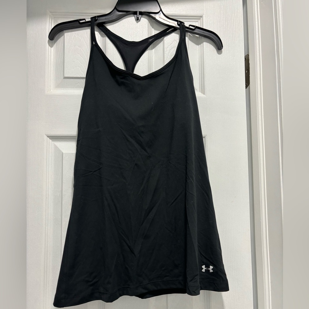 Under Armor NEW black built in bra running tank top, size medium.